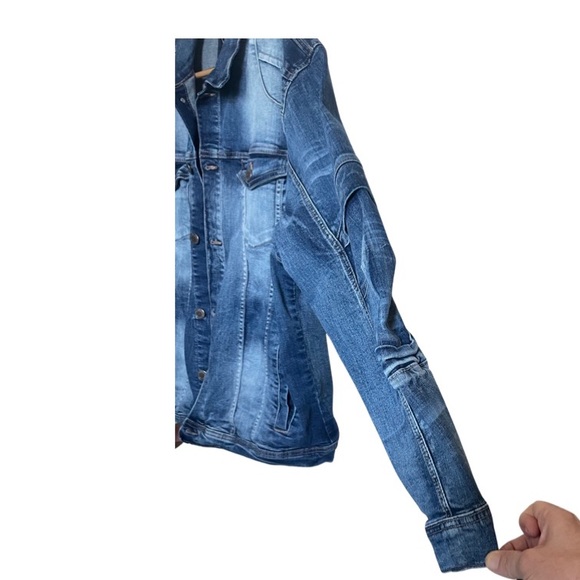 COPPER RIVET Denim Factory Distressed Jean Jacket Blue with Fade Men’s Size 3X. - Picture 11 of 16